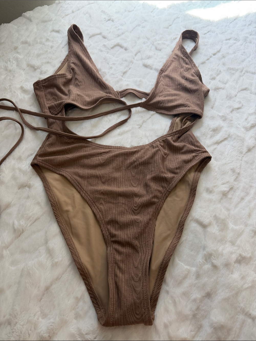 South Beach  One-Piece Brown Women’s  Swimsuit Size 8.